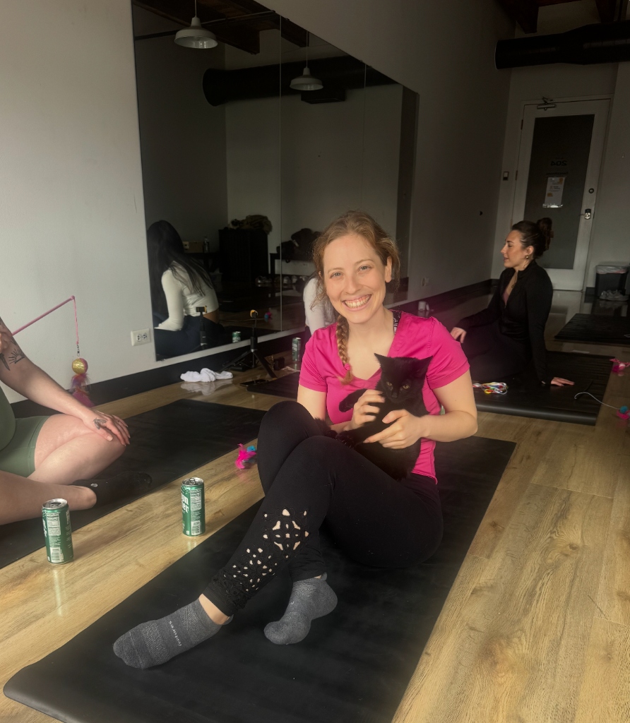 Yoga with kittens